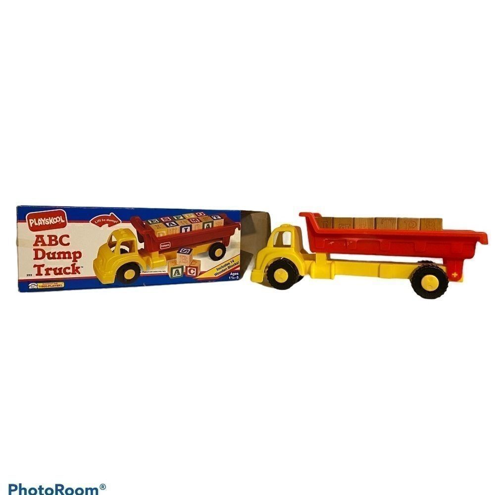 Playskool Plastic ABC Dump Truck & Wooden Blocks